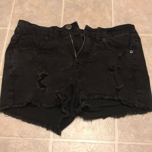Black Jean Shorts